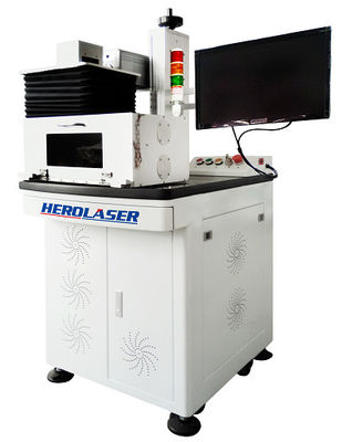 ISO Purple Horn Equipment Open Type Fiber Laser Marking Machine Air Cooling 1064nm